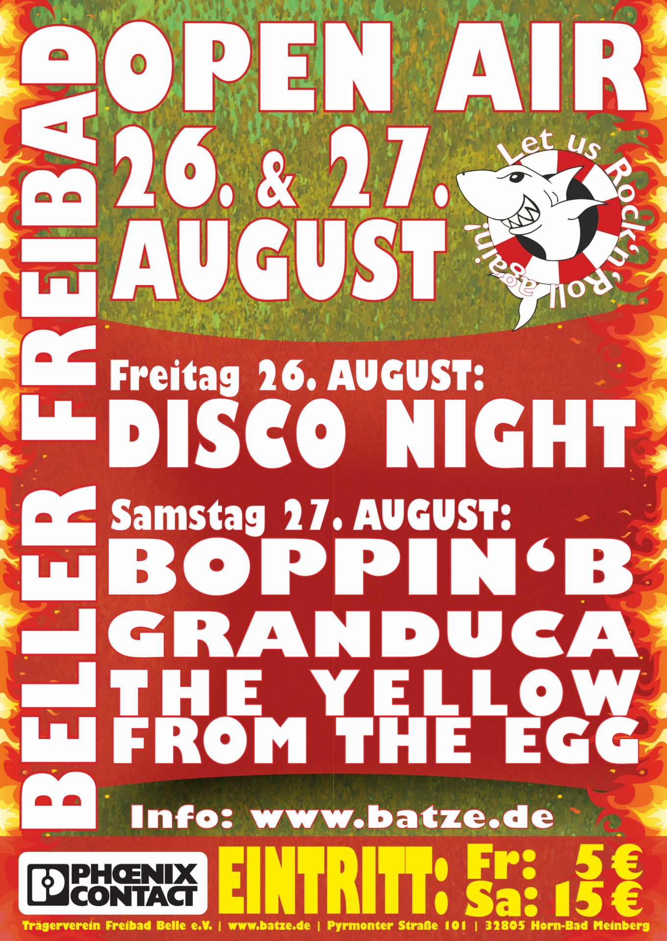 Beller Freibad Open AIr, Freitag und Samstag, 26. und 27. August 2022