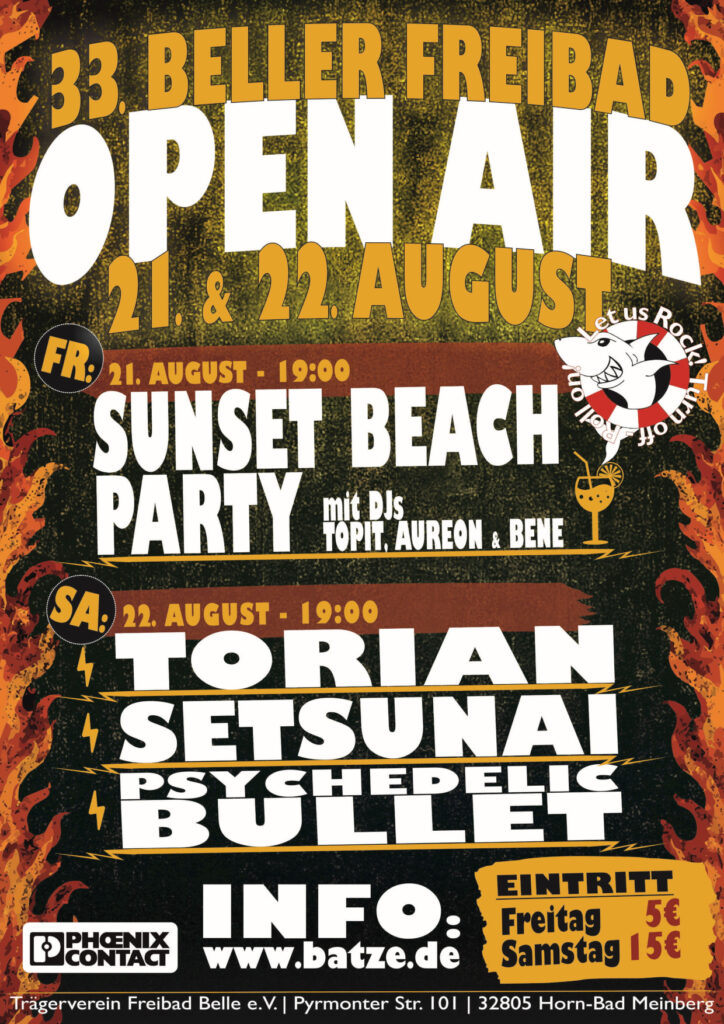Flyer des 33. Beller Freibad Open Air